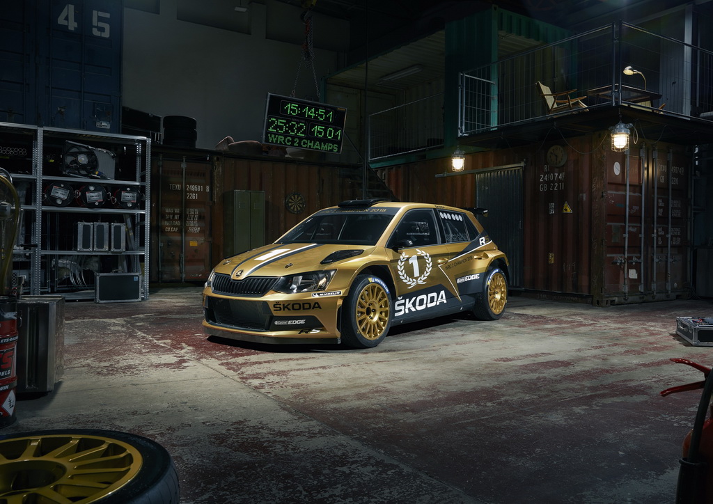 Skoda Fabia R5 WRC gold