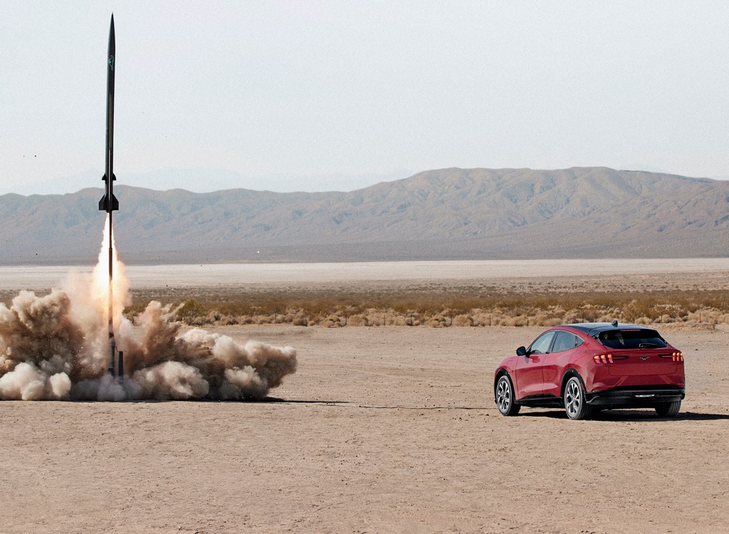 Mustang Mach E against Rocket
